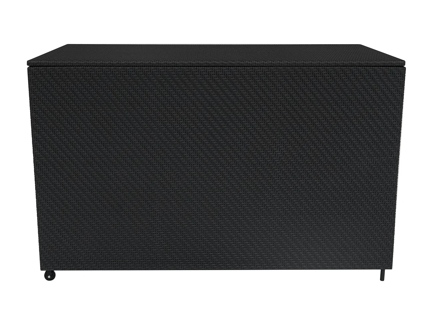 Salon de Jardin Modulaire en Rotin Noir 6 Pièces Canapé & 2 Coffres de Rangement