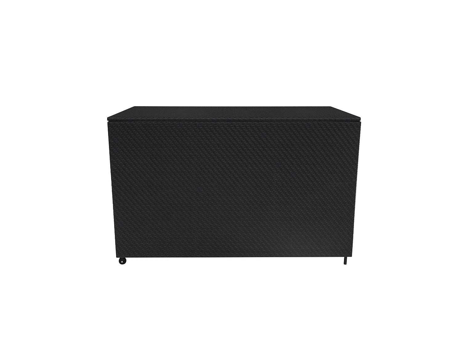 Rattan Modular 7 Piece Furniture Set & 996L Storage Box - Black