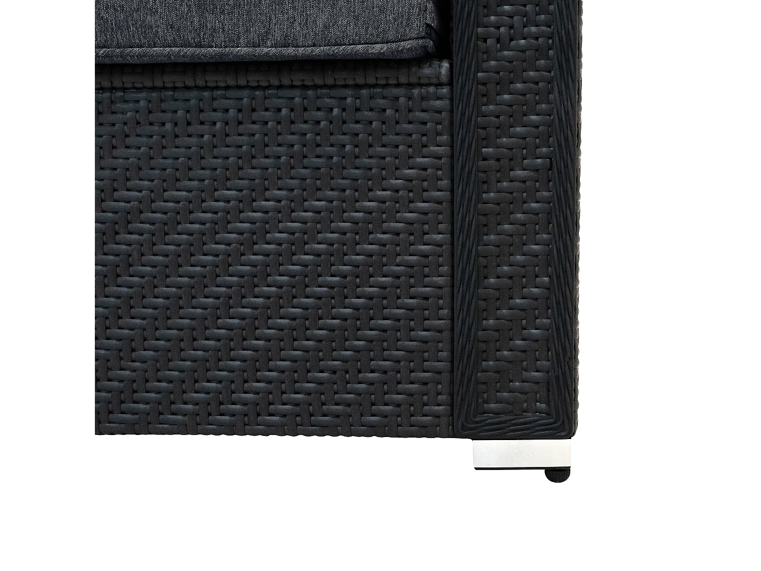 Set Mobili da Giardino 7 Pezzi in Rattan Nero