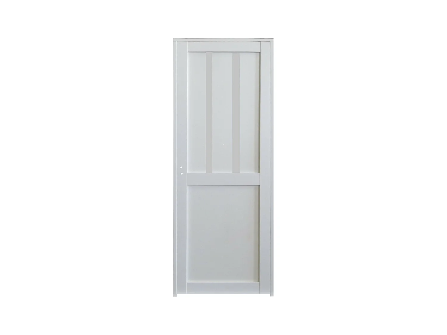Bloc Porte Atelier 2 Panneaux Blanc H204 X L73 Poussant Droite Cotes Tableau Gd Menuiseries