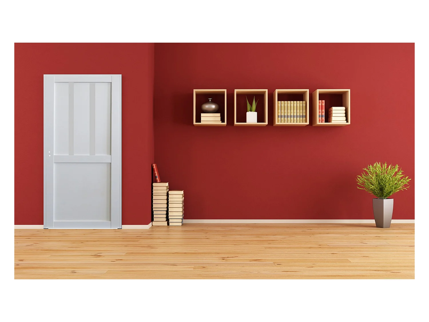 Bloc Porte Atelier 2 Panneaux Blanc H204 X L73 Poussant Droite Cotes Tableau Gd Menuiseries