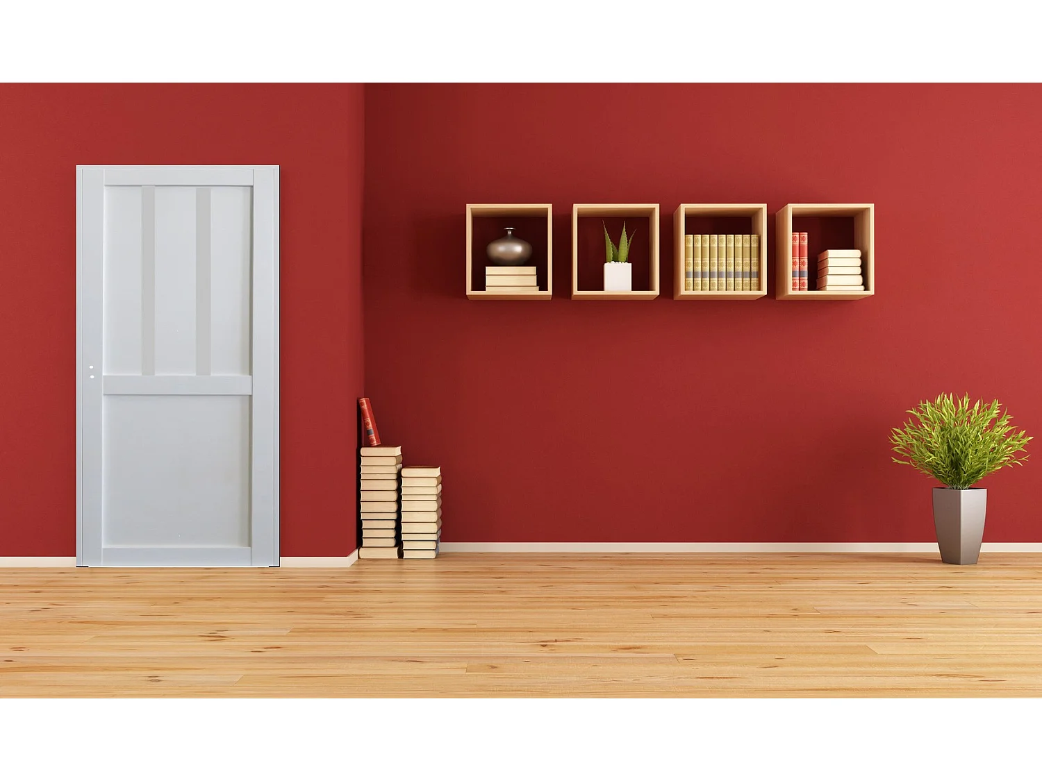 Bloc Porte Atelier 2 Panneaux Blanc H204 X L73 Poussant Droite Cotes Tableau Gd Menuiseries