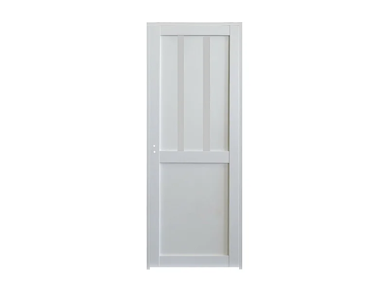 Bloc Porte Atelier 2 Panneaux Blanc H204 X L73 Poussant Droite Cotes Tableau Gd Menuiseries