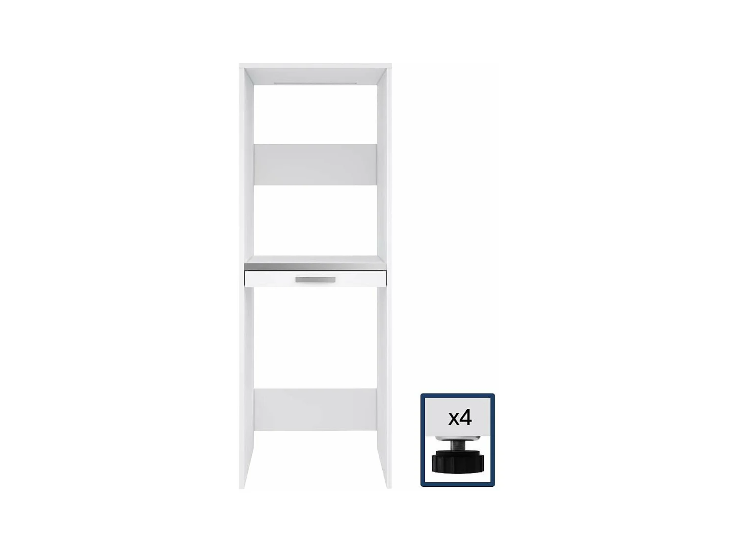 Armoire colonne pour lave-linge et sèche-linge superposés T-BATH 67,2x187,5cm blanc