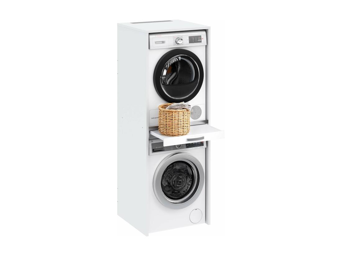 vente unique Armoire colonne pour lave-linge et sèche-linge superposés TALESA 67 2x187 5cm