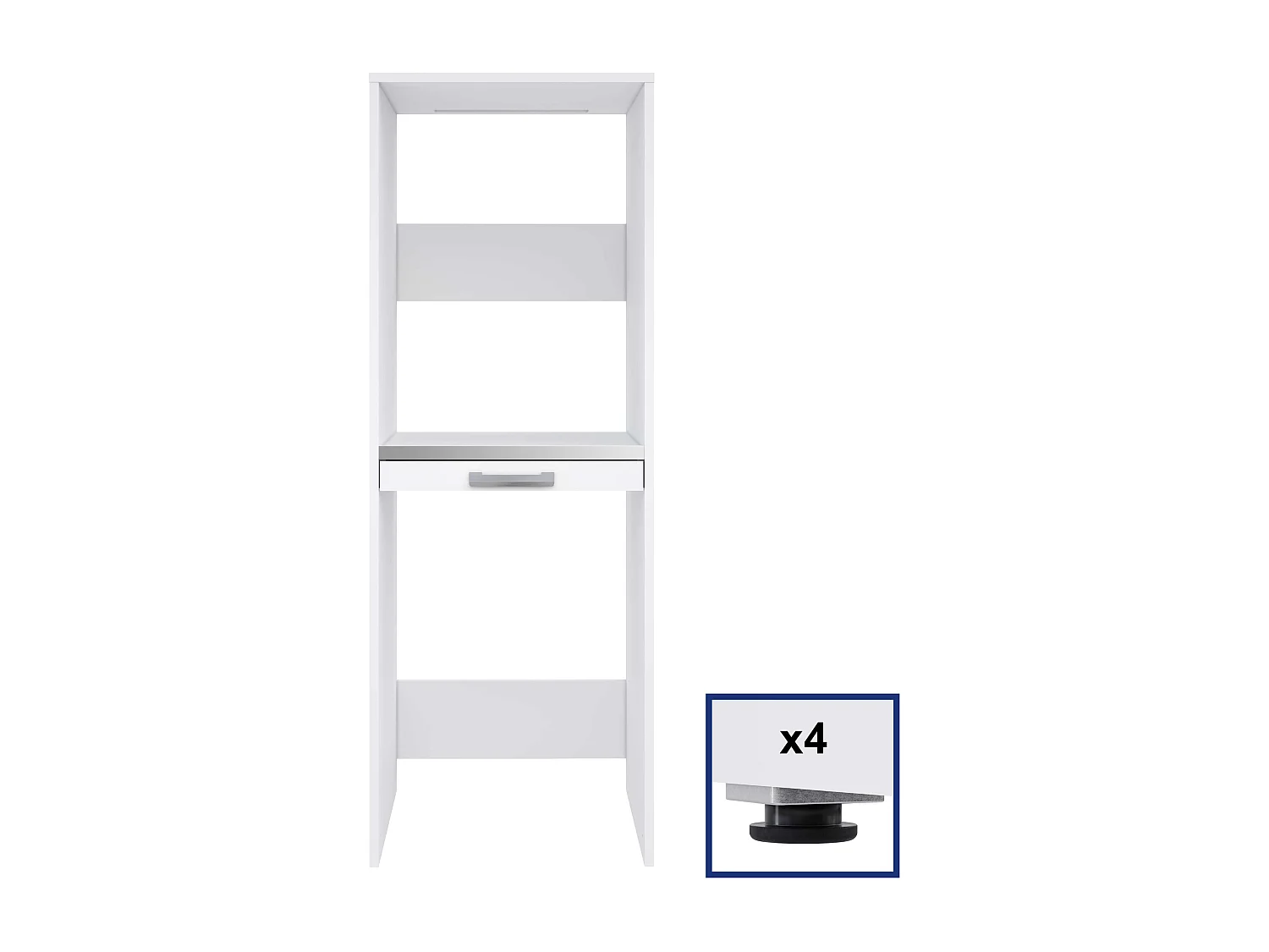 Armoire colonne pour lave-linge et sèche-linge superposés T-BATH 67,2x187,5cm blanc
