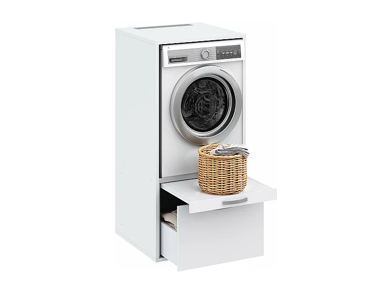 Meuble armoire pour machine à laver T-BATH 67,2x144cm blanc