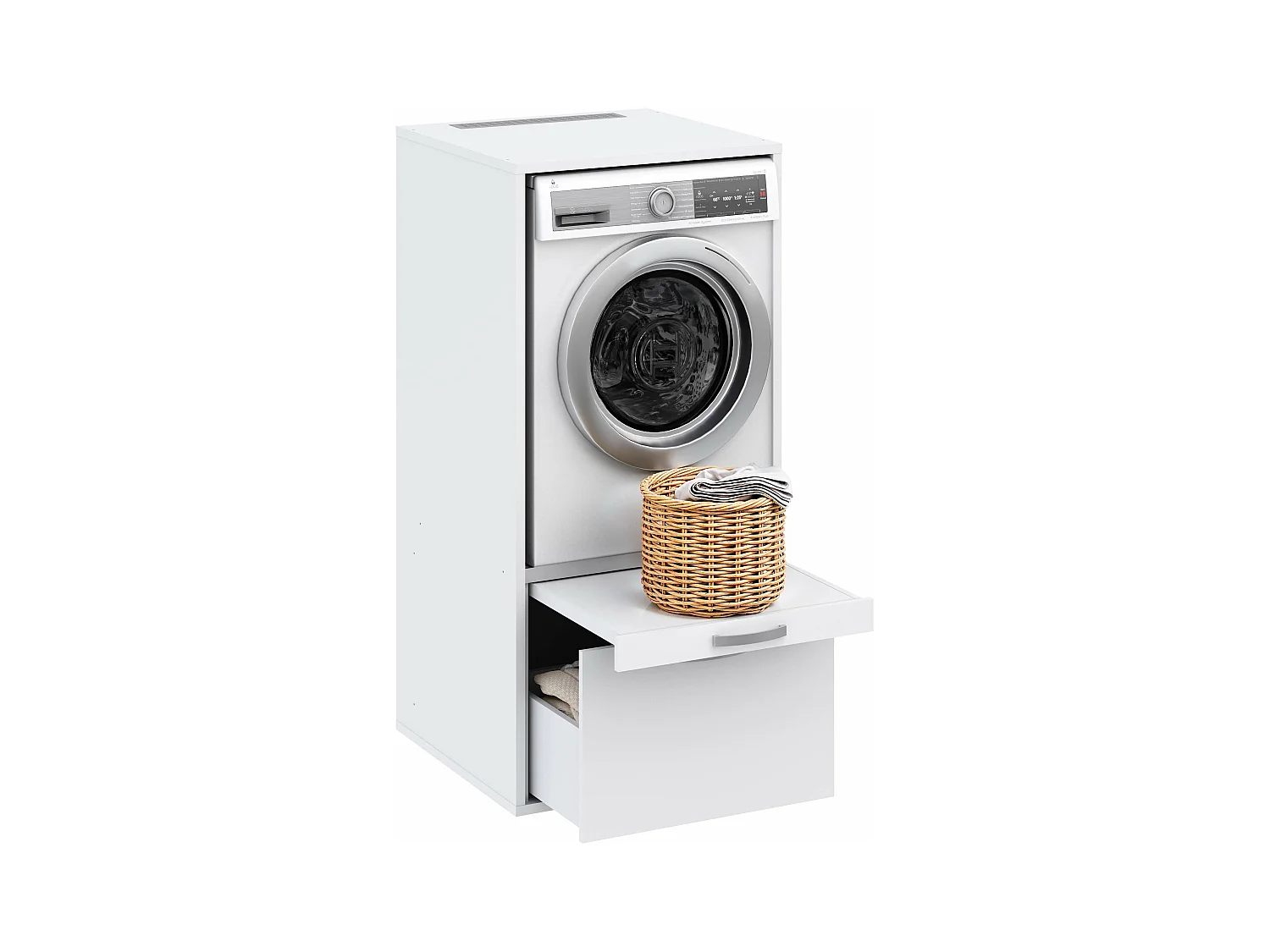 Meuble armoire pour machine à laver T-BATH 67,2x144cm blanc