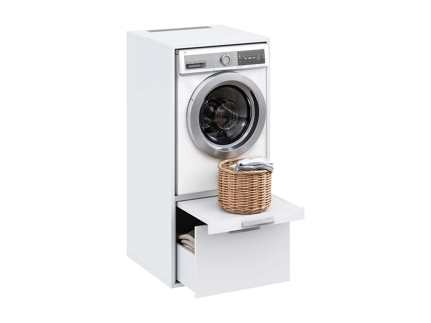 Meuble armoire pour machine à laver T-BATH 67,2x144cm blanc