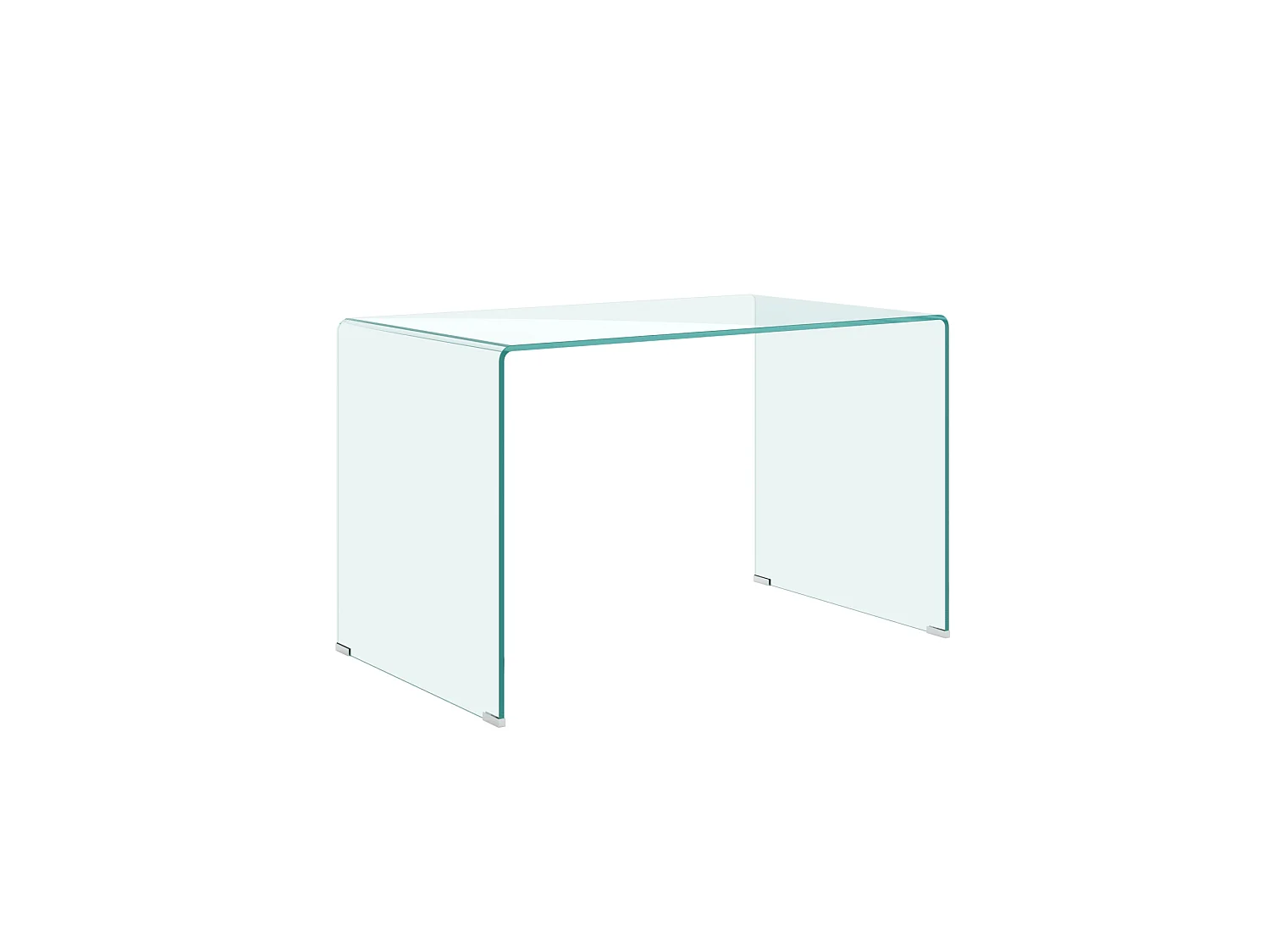 Bureau Glassy en verre courbe 120x70x75 cm