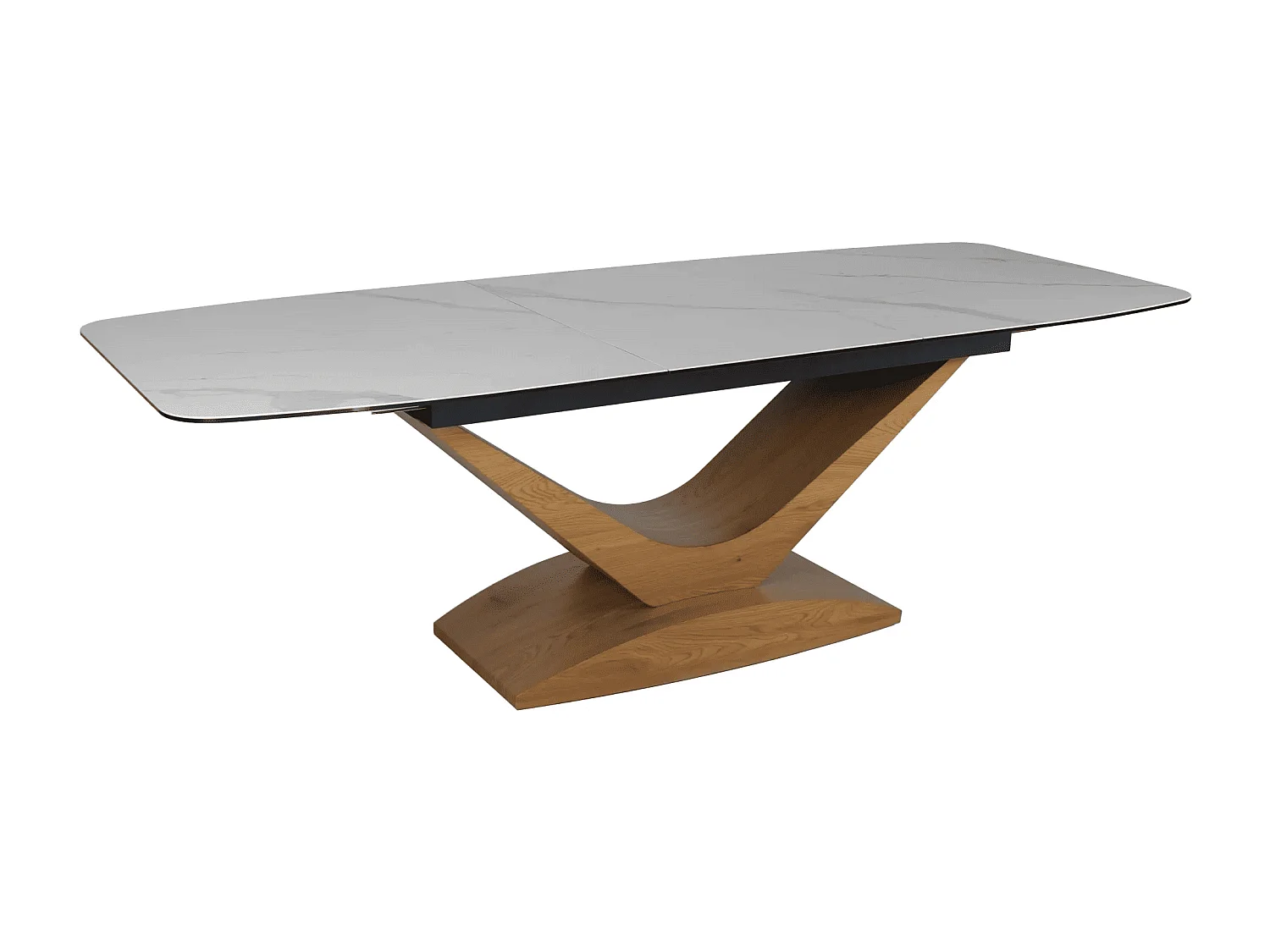 Tavolo da pranzo Dolce/Ceramica Legno/Bianco Marrone