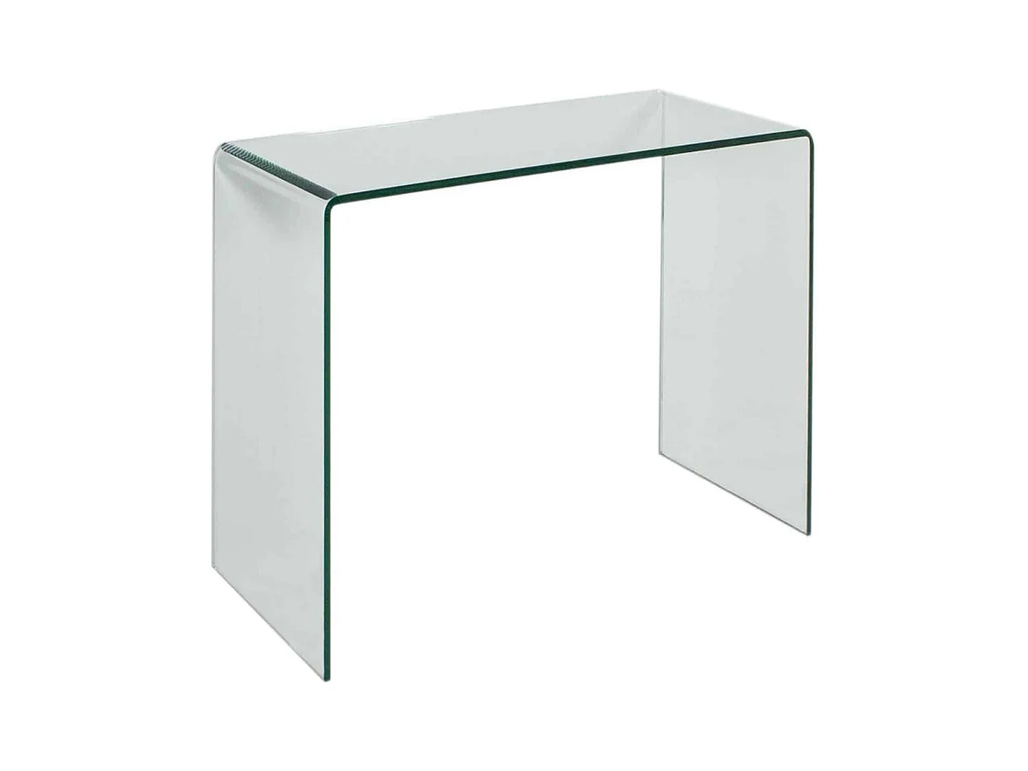 Mesa de console Smalle em vidro curvado 80x40x80 cm