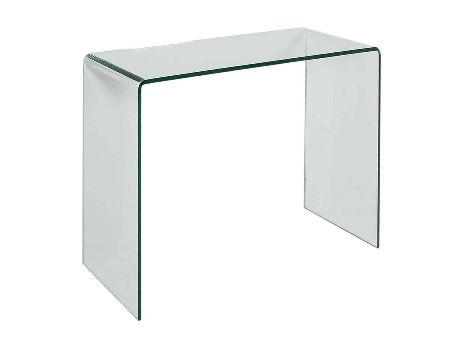 Console Smalle en verre courbe 80x40x80 cm