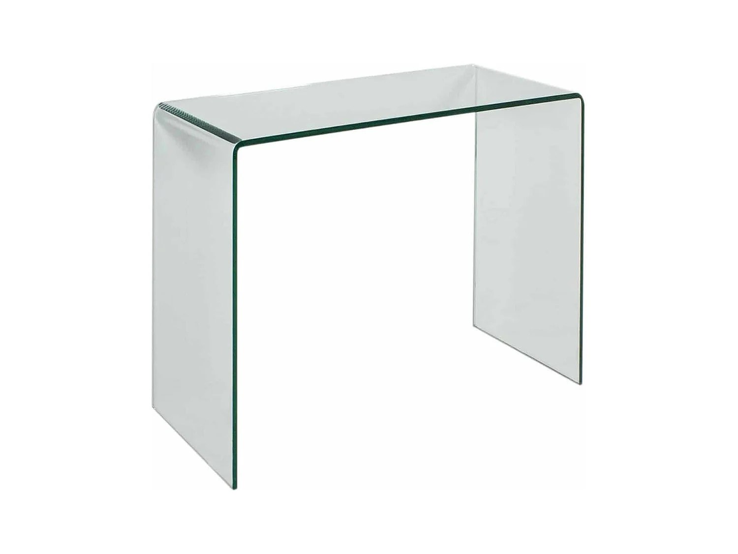 Console Smalle en verre courbe 80x40x80 cm