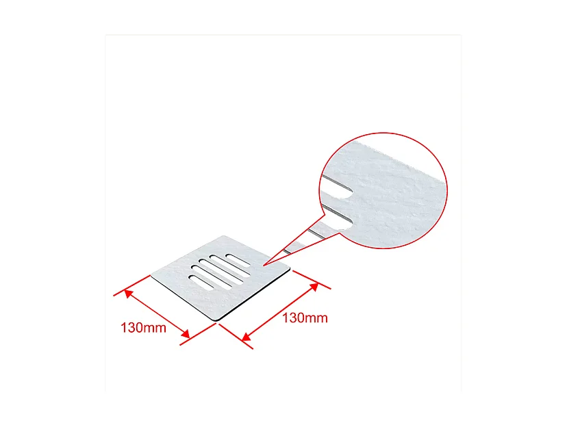 Aica 90x90x3cm witte douchebak (Slate leisteenlook), vierkant，gemaakt mengsel van natuursteen en hars, antislip, antibacterieel, met plastic Afvoerset
