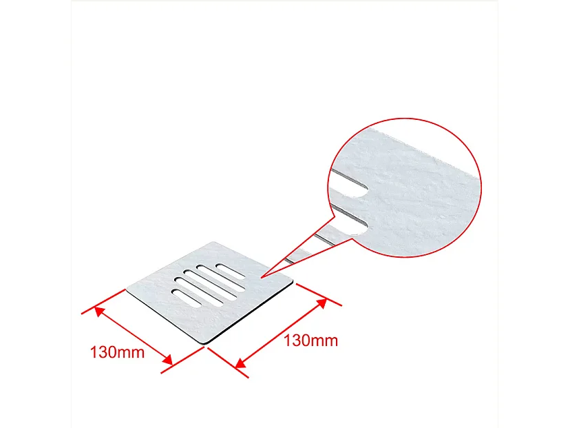 Aica 90x90x3cm witte douchebak (Slate leisteenlook), vierkant，gemaakt mengsel van natuursteen en hars, antislip, antibacterieel, met plastic Afvoerset