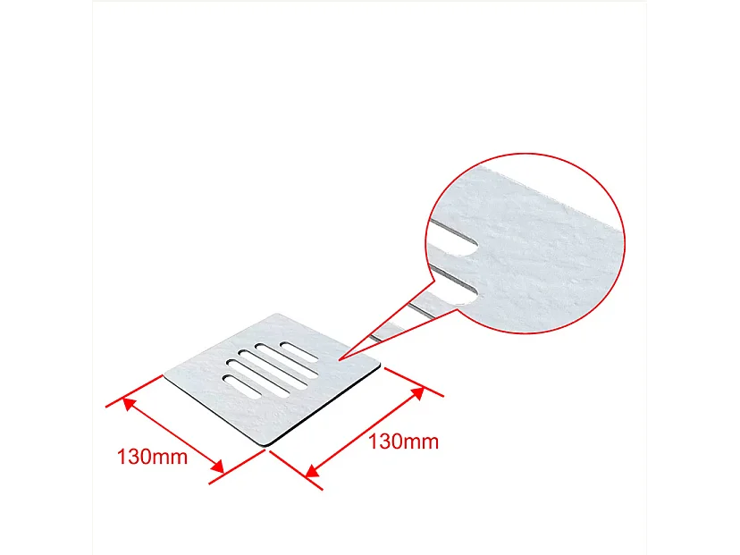 Aica 90x90x3cm witte douchebak (Slate leisteenlook), vierkant，gemaakt mengsel van natuursteen en hars, antislip, antibacterieel, met plastic Afvoerset