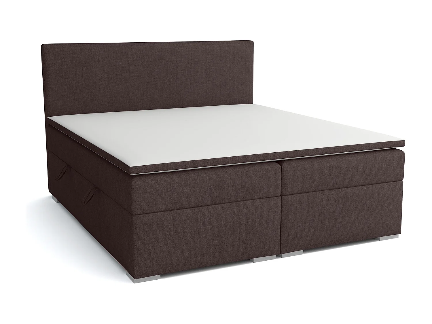 LIT BOXSPRING avec surmatelas Ennis 160x200 cm, Lux 13 (Brun foncé)