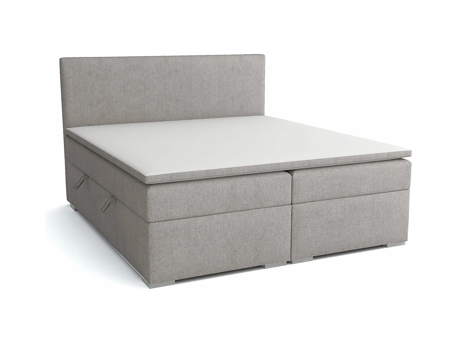 LIT BOXSPRING avec surmatelas Ennis 160x200 cm, Lux 05 (Gris clair)