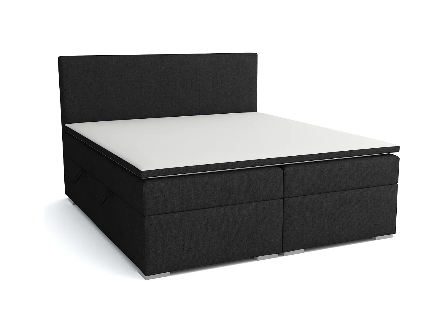 LIT BOXSPRING avec surmatelas Ennis 180x200 cm, Lux 23 (Noir)