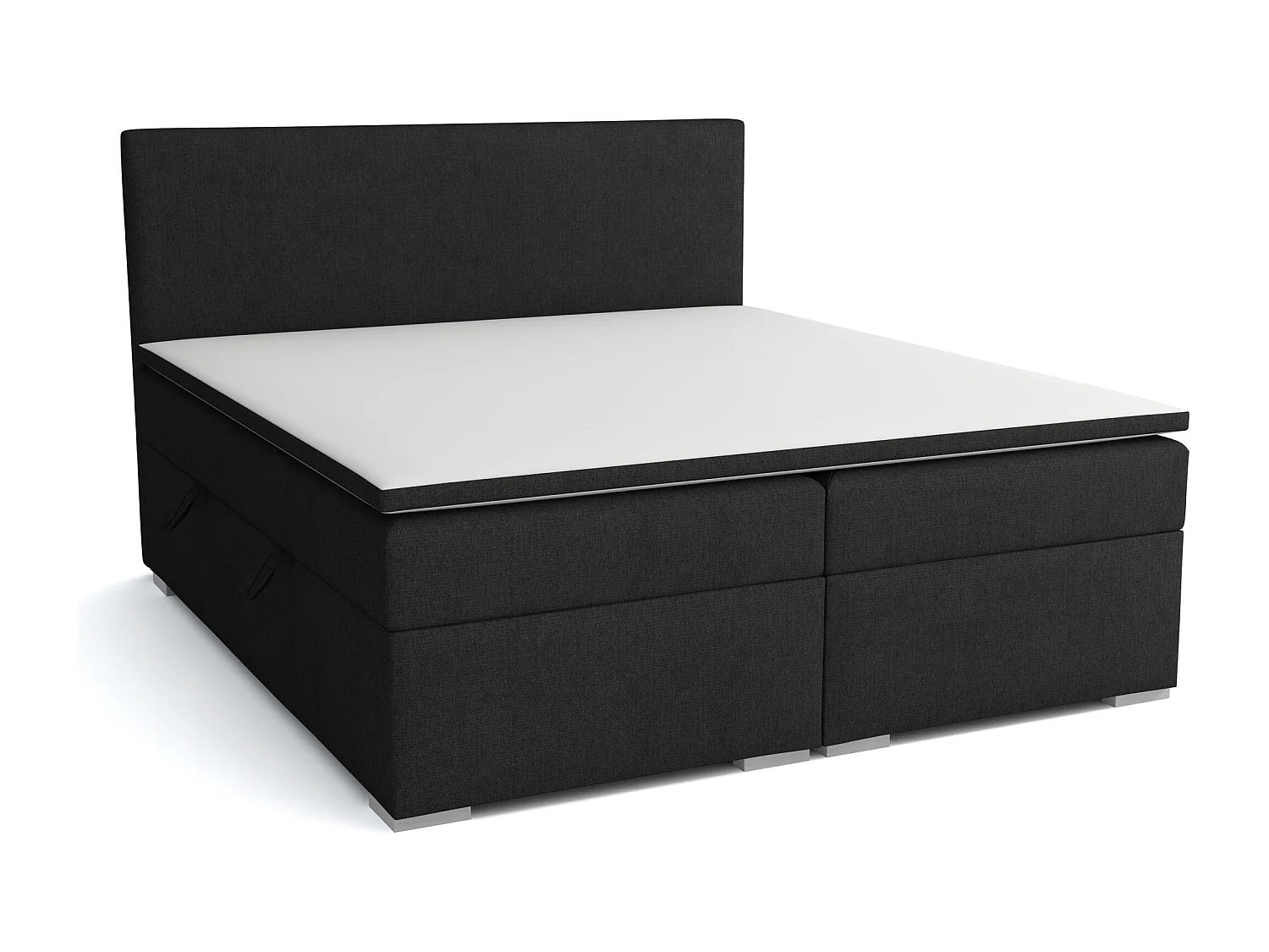 LIT BOXSPRING avec surmatelas Ennis 180x200 cm, Lux 23 (Noir)