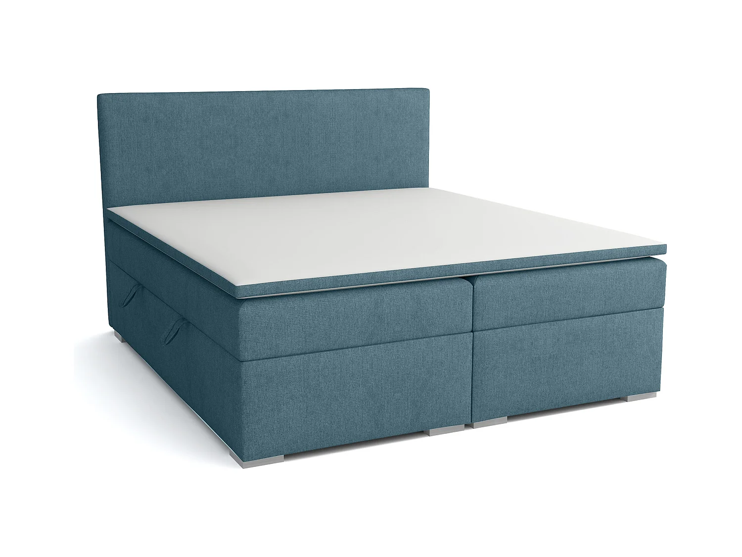 LIT BOXSPRING avec surmatelas Ennis 160x200 cm, Lux 30 (Bleu-vert)