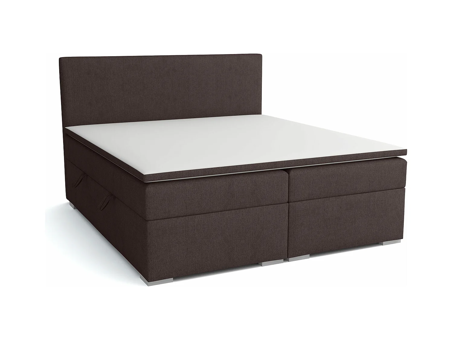 LIT BOXSPRING avec surmatelas Ennis 140x200 cm, Lux 13 (Brun foncé)
