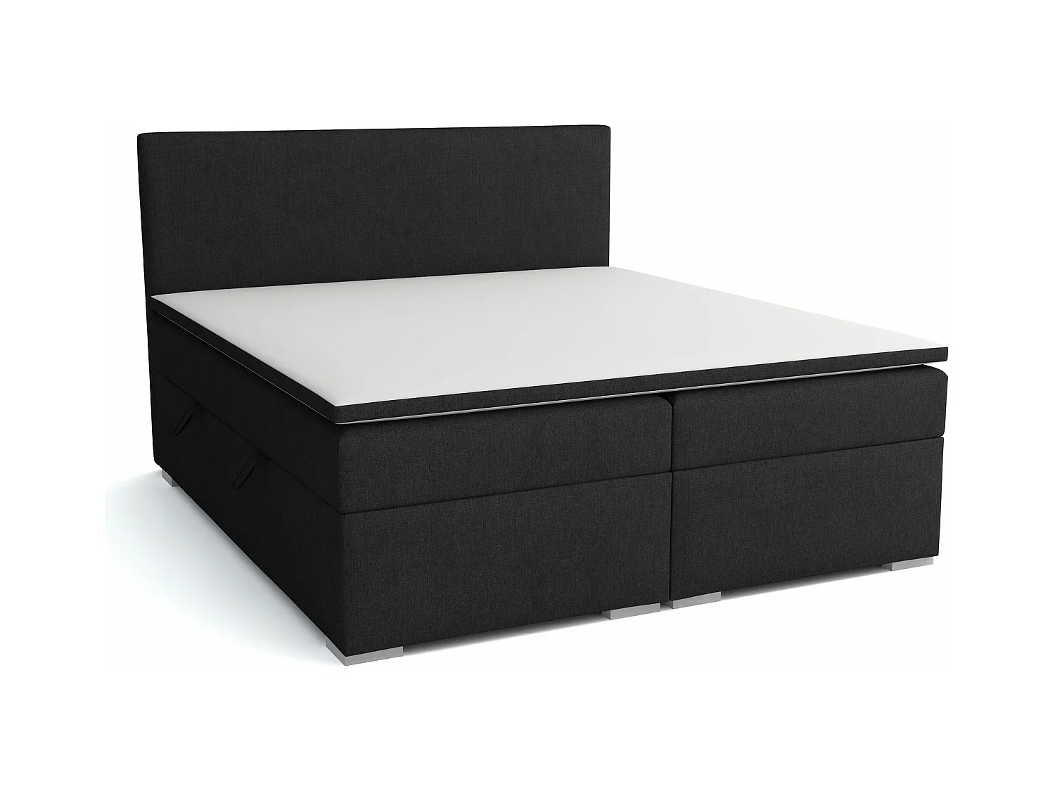 LIT BOXSPRING avec surmatelas Ennis 160x200 cm, Lux 23 (Noir)