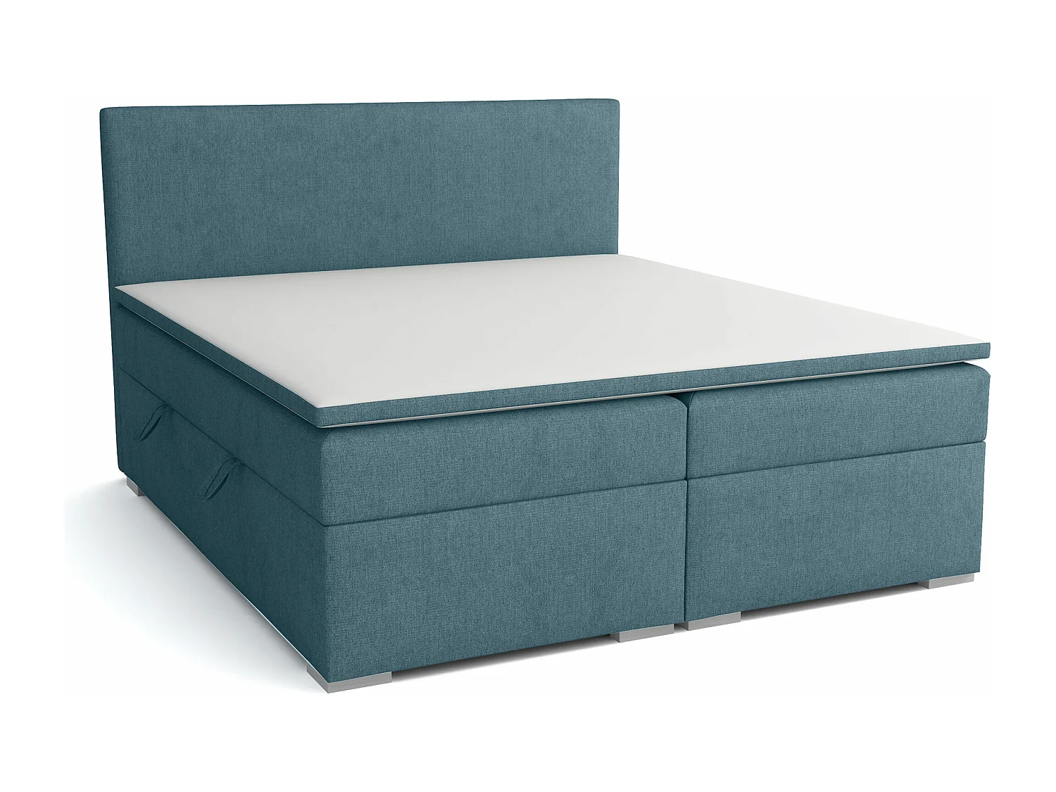 LIT BOXSPRING avec surmatelas Ennis 140x200 cm, Lux 30 (Bleu-vert)