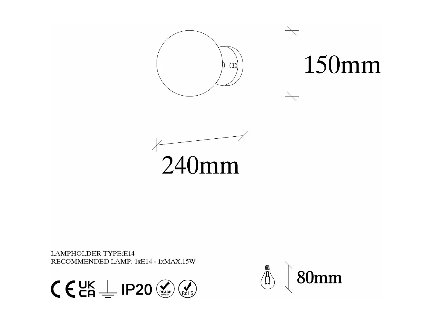 Candeeiro de Parede Atmaca 10225 - Elegância e Estilo para o Seu Espaço