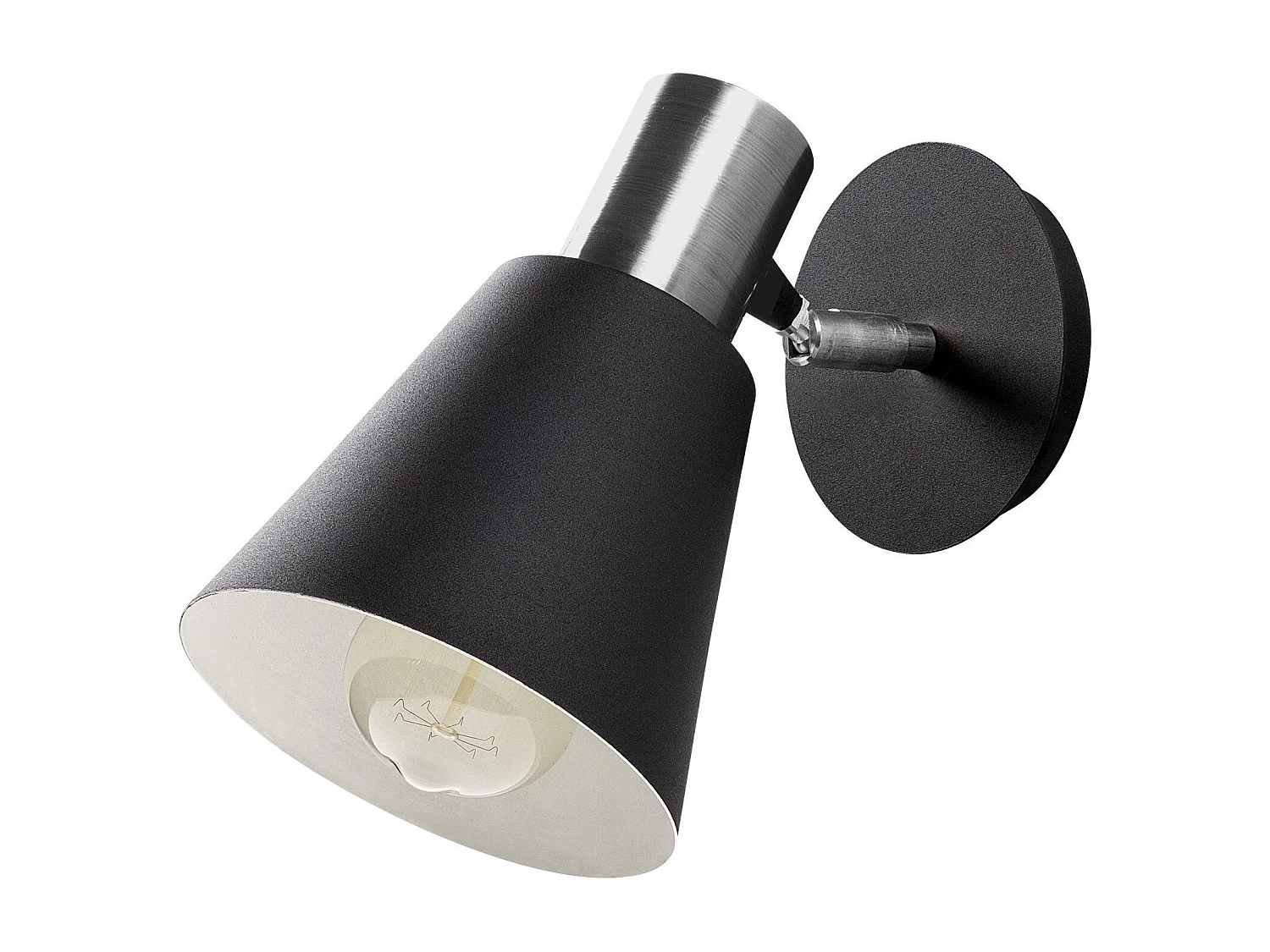 Applique murale orientable cône Conix Métal Noir et Nickel