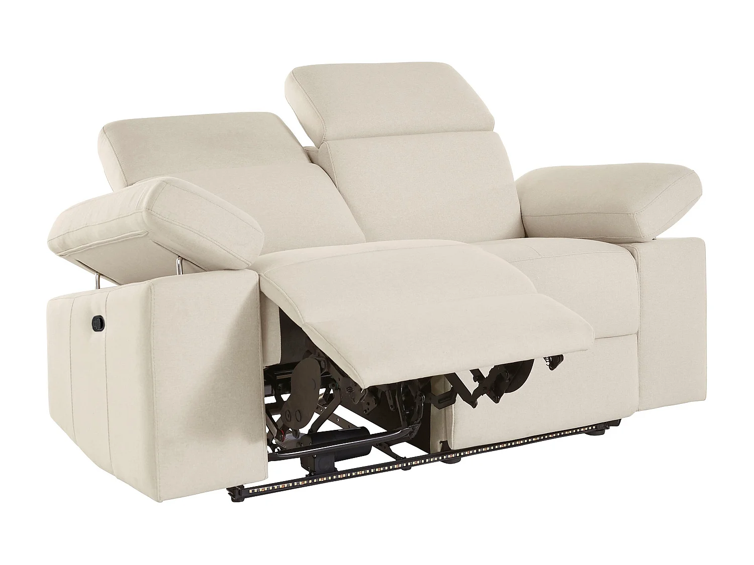 Rayland | Canapé 2 places avec fonction manuelle en sable