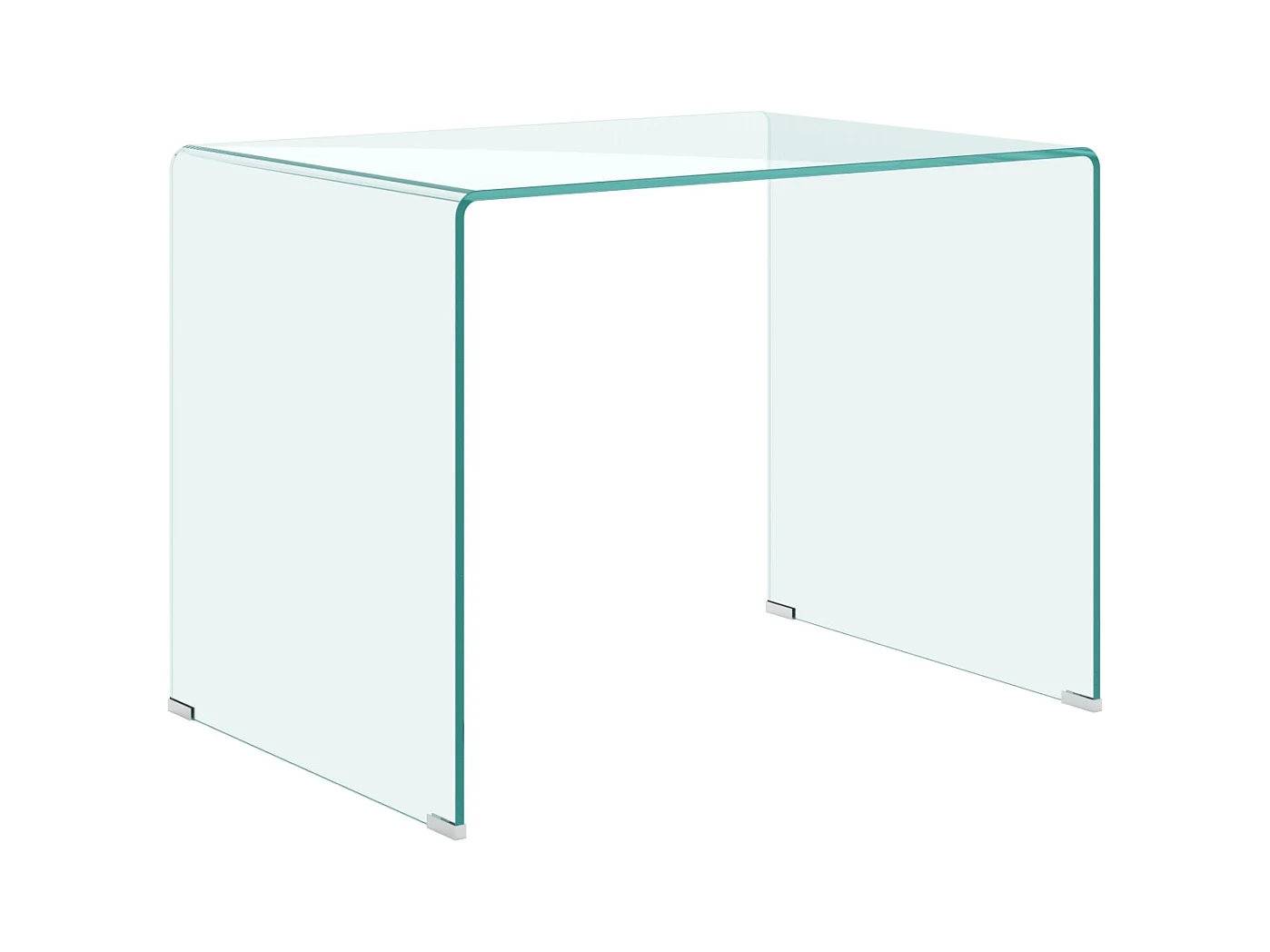 Glassy schreibtisch aus gebogenem glas 100x60x75 cm