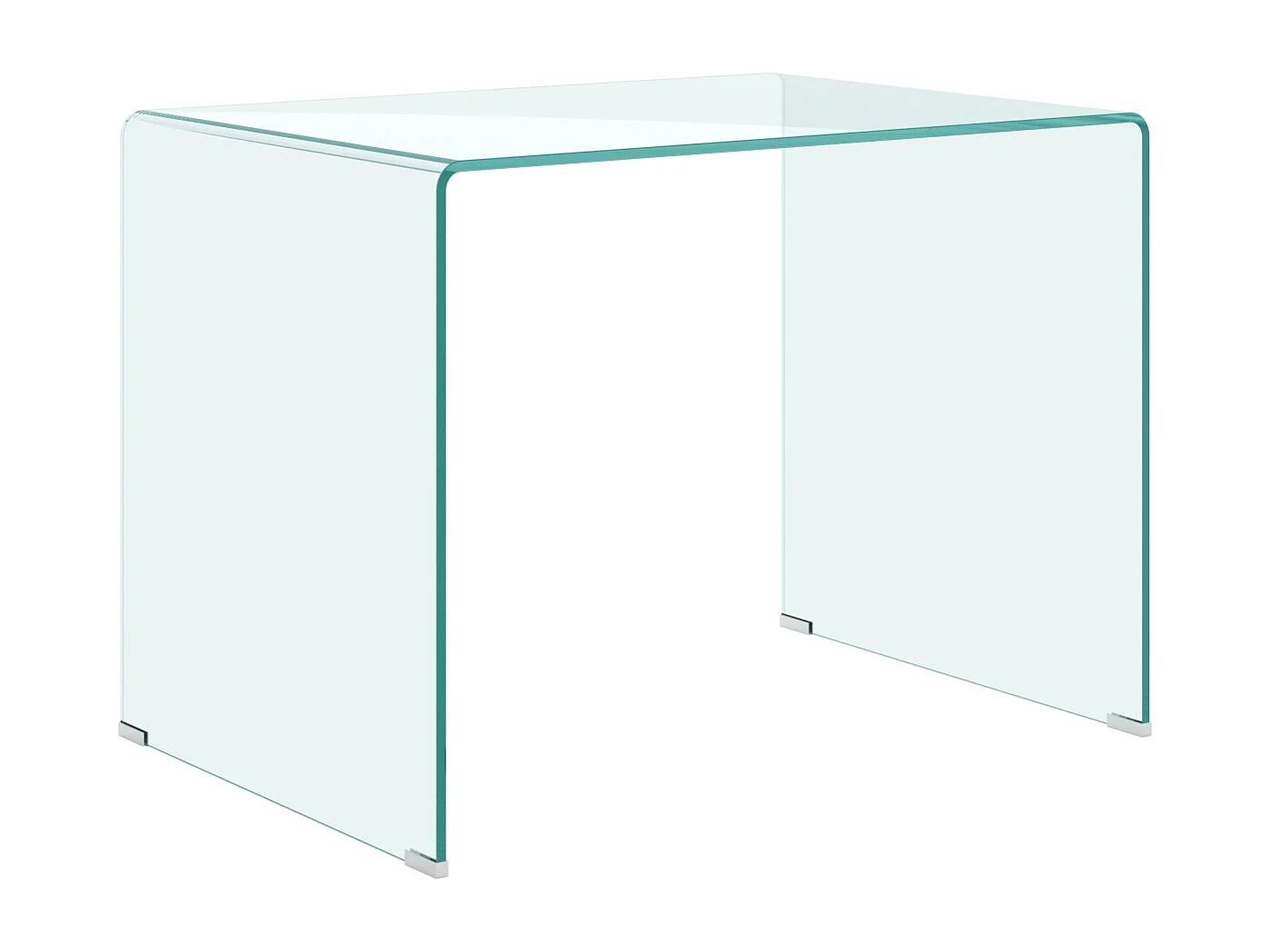 Escrivaninha Glassy em vidro curvado 100x60x75 cm