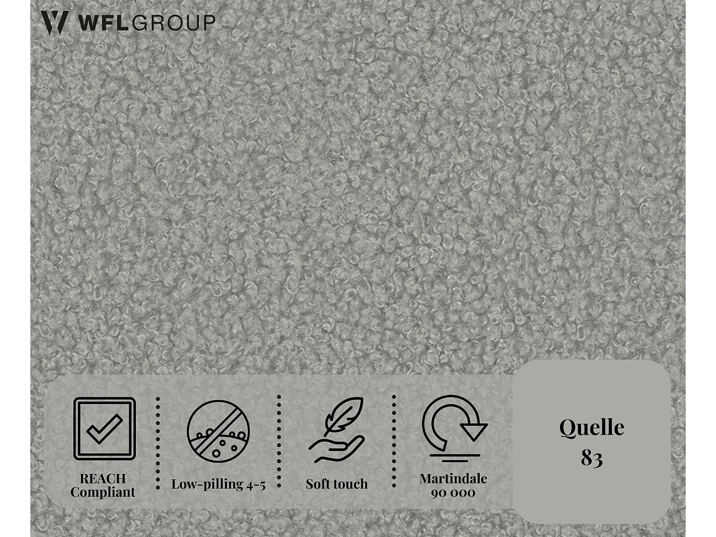 Polsterbett 160x200 – Bettkasten mit Lattenrost – Boucle oder Samt Grau – Hohes Kopfteil – Bettgestell ohne Matratze – Harmony – Modernes Doppelbett – Grau