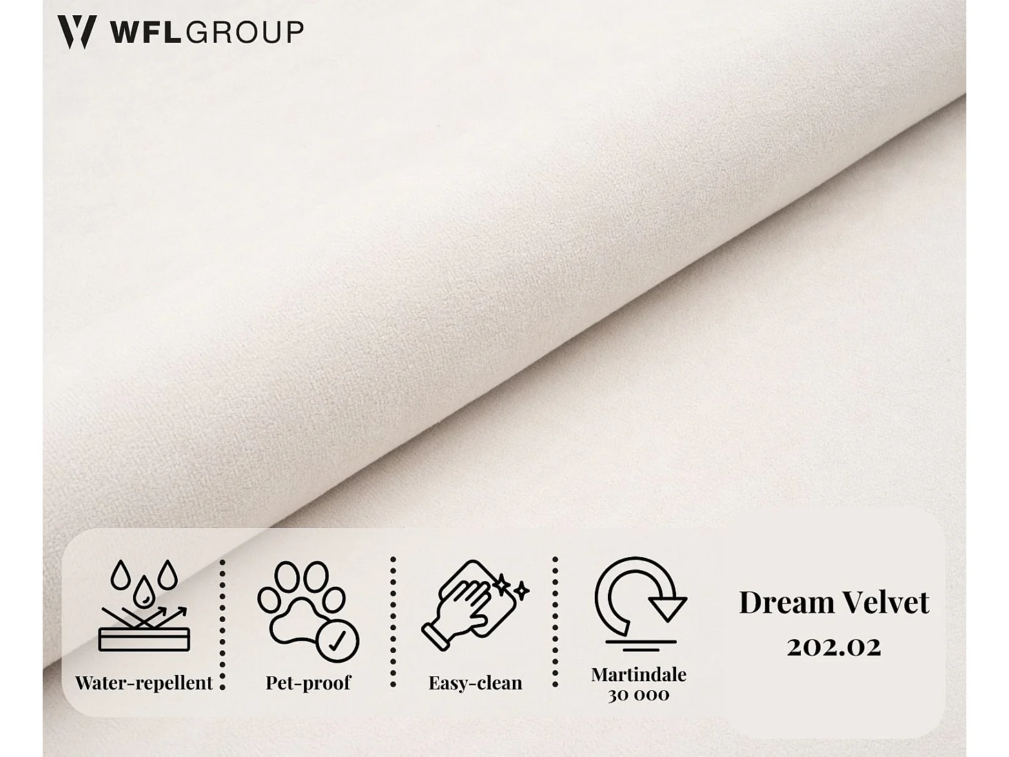 Design-Polsterbett 200x200 – Modernes Doppelbett mit Stauraum – Boucle oder Samtstoff in Creme – Harmony – Gepolstertes hohes Kopfteil – Ohne Matratze – Beige