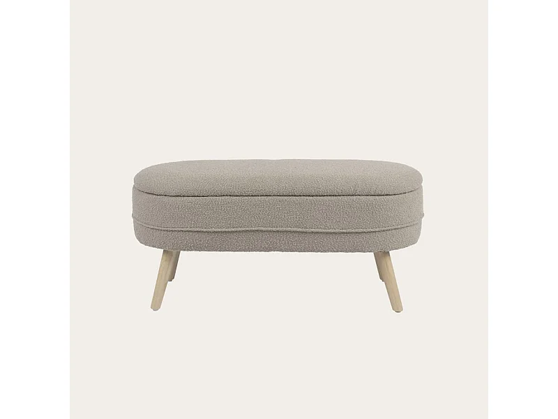 Banc tapissé Beige 102x49