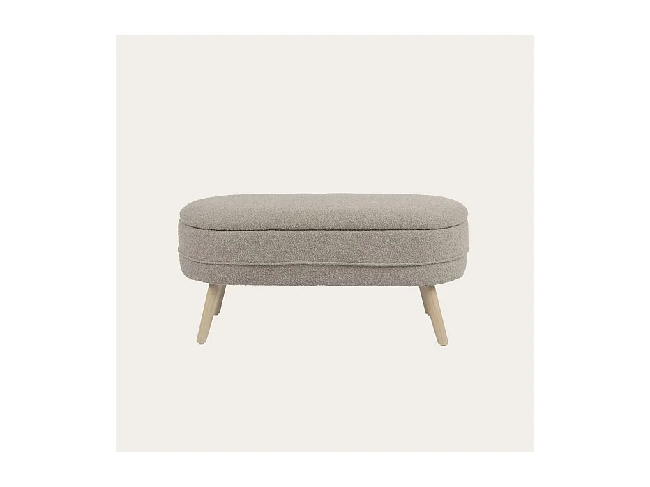 Banc tapissé Beige 102x49