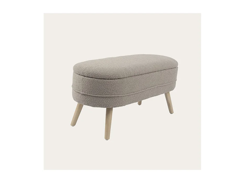 Banc tapissé Beige 102x49