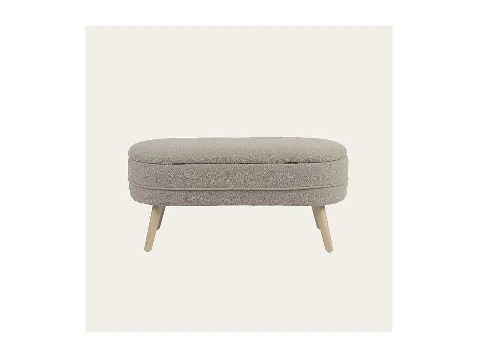 Banc tapissé Beige 102x49