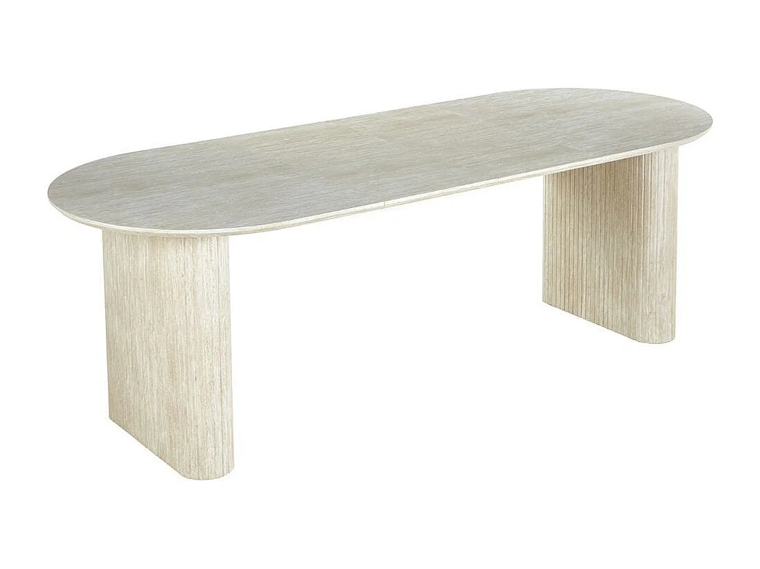 Mesa de comedor Pietra diseño extensible blanco 75x150-190-230x90 cm Adec