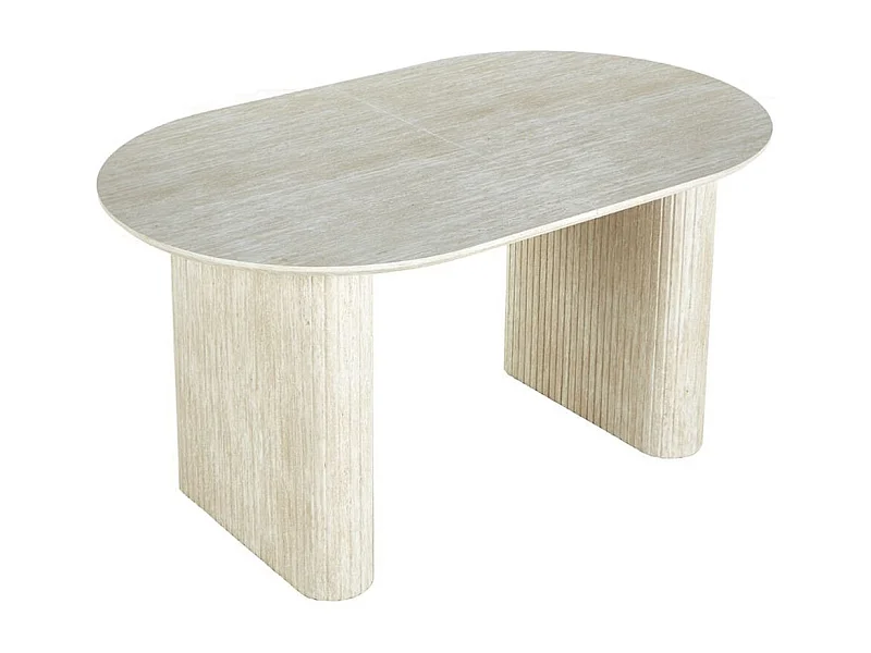 Mesa de comedor Pietra diseño extensible blanco 75x150-190-230x90 cm Adec