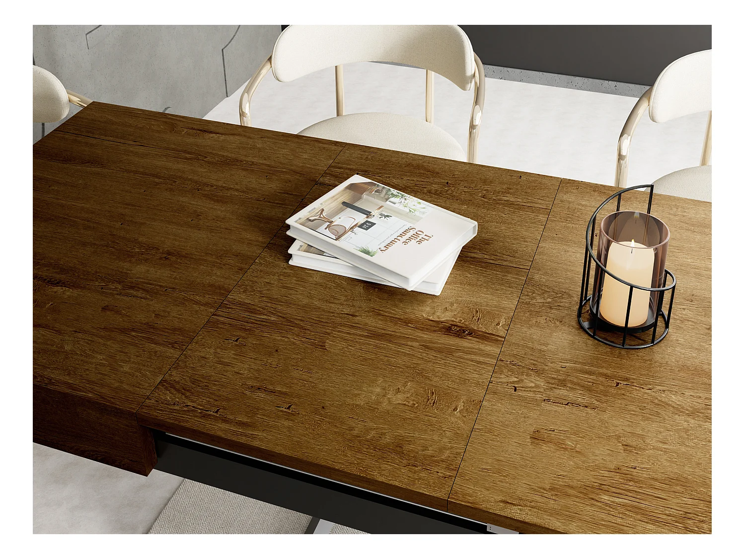 Couchtisch Höhenverstellbar und Ausziehbar Cavetta X - Wohnzimmertisch Esstisch Multifunktionstisch 120-200/80/27-76 cm Lefkas Eiche