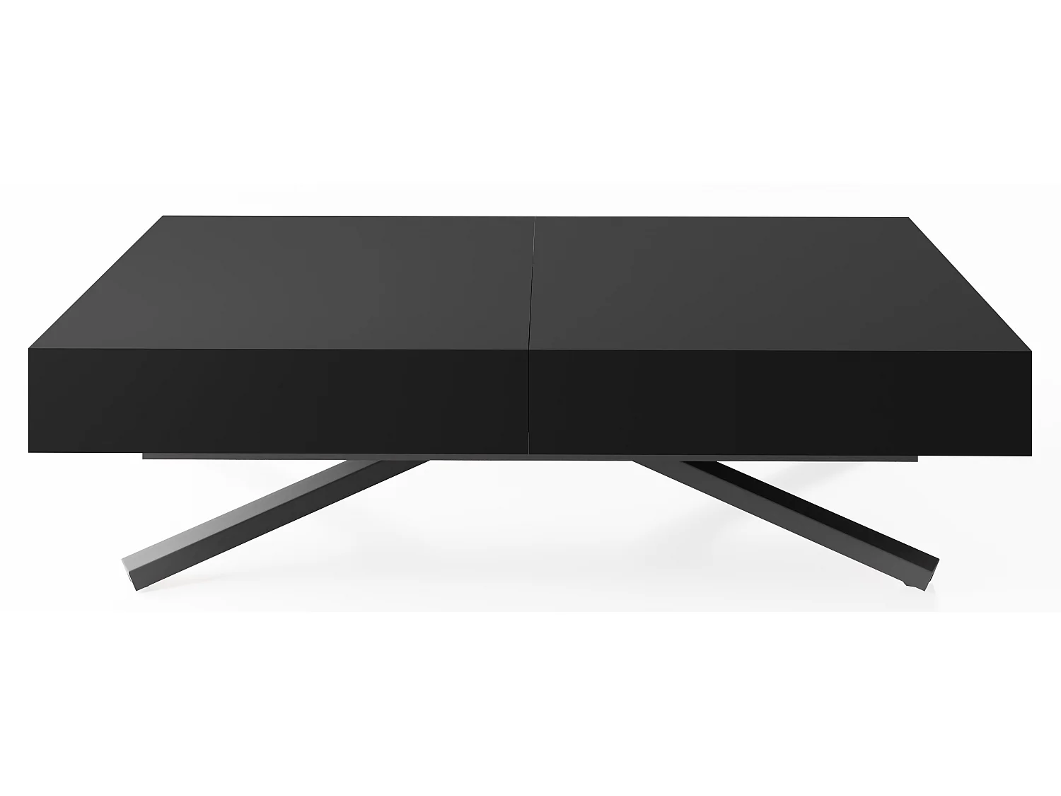 Couchtisch Höhenverstellbar und Ausziehbar Cavetta X - Wohnzimmertisch Esstisch Multifunktionstisch 120-200/80/27-76 cm Schwarz