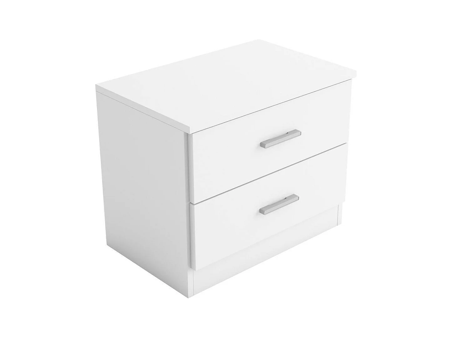 Mesita con dos cajones COUPLE de 50x33,4x41,8 cm -color BLANCO MATE