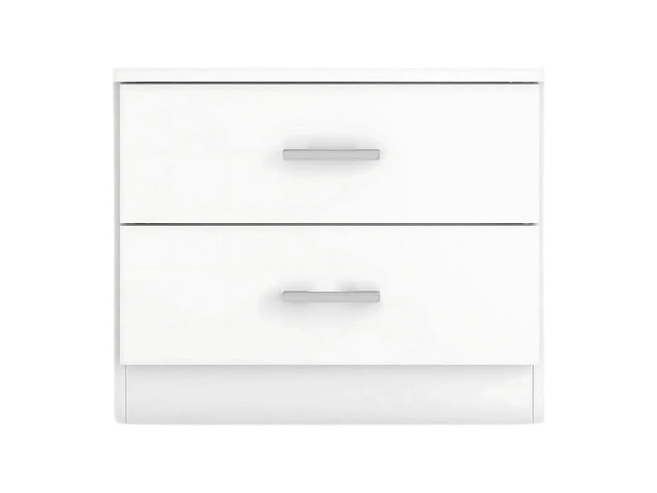 Mesita con dos cajones COUPLE de 50x33,4x41,8 cm -color BLANCO MATE