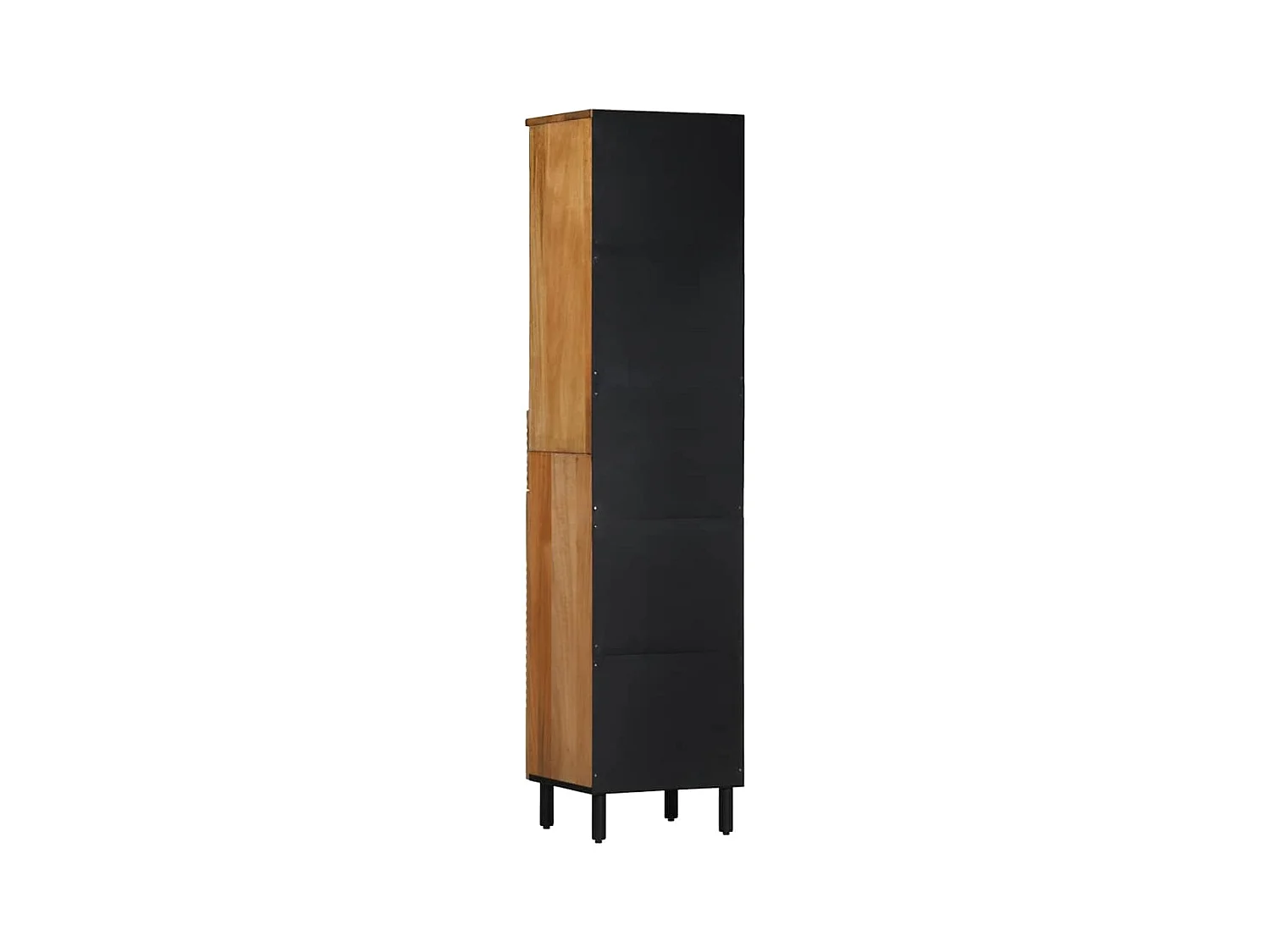 Armoire salle de bain marron 38x33x160 cm bois massif manguier