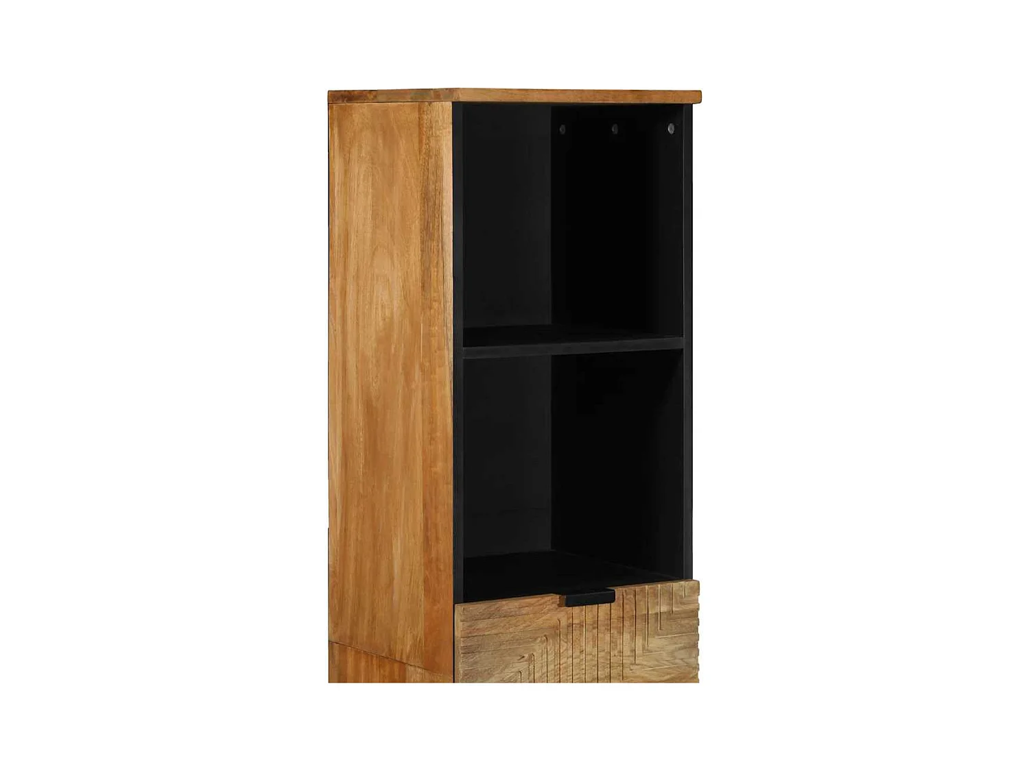 Armoire salle de bain marron 38x33x160 cm bois massif manguier