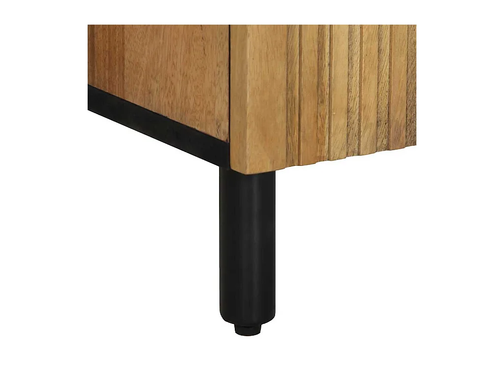 Armoire salle de bain marron 38x33x160 cm bois massif manguier