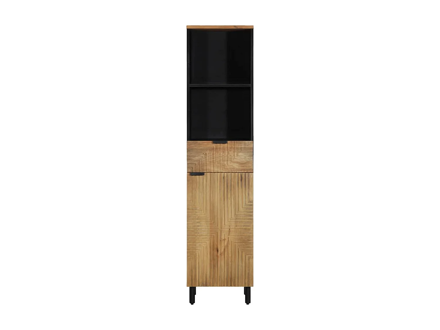 Mobile da Bagno Marrone 38x33x160 cm in Legno Massello di Mango